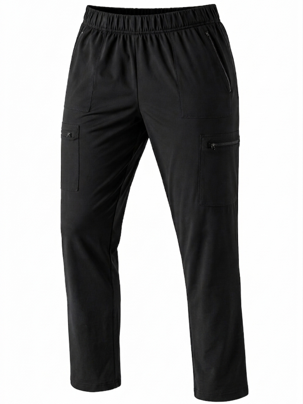 Maurices Zipper High Rise Black Cargo Jogger Pants - Women's Elastic Waist